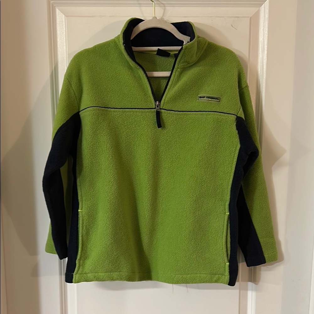 GAP Kids Lime Green and Navy Fleece Jacket